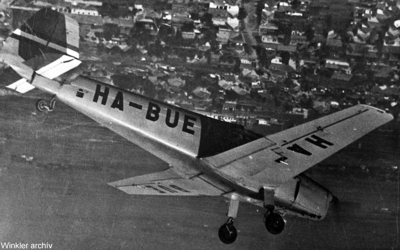 Kép a HA-BUE lajstromú gépről.