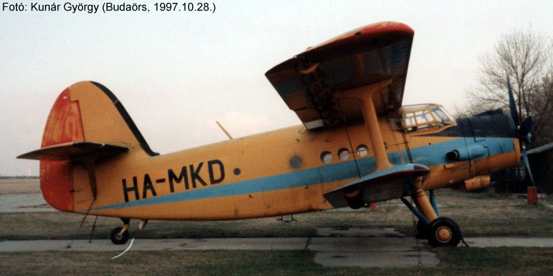Kép a HA-MKD lajstromú gépről.