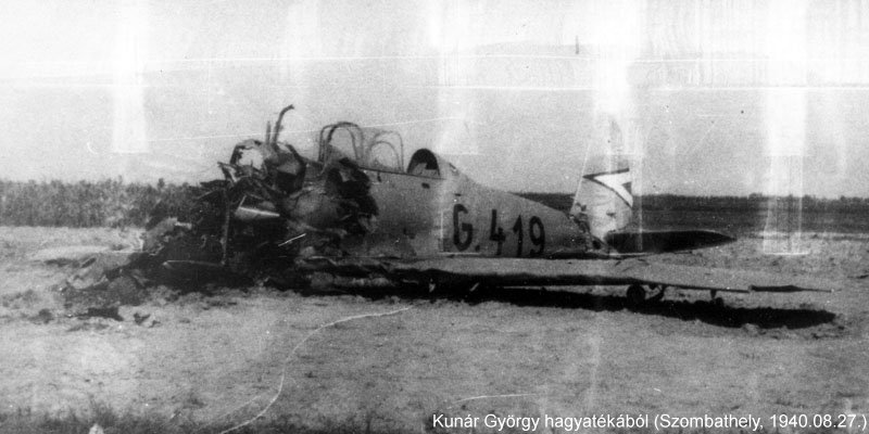 Kép a Arado Ar 96 típusú, G.419 oldalszámú gépről.