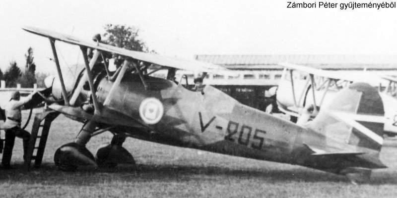 Kép a Fiat CR.42 típusú, V.205 oldalszámú gépről.
