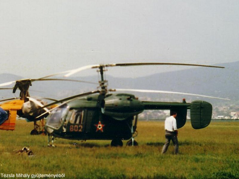 Kép a Kamov Ka-26 típusú, 602 oldalszámú gépről.