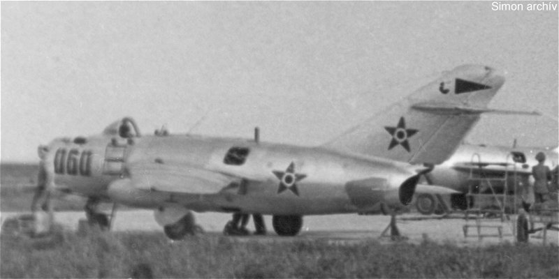 Kép a Mikojan-Gurjevics MiG-15 típusú, 060 oldalszámú gépről.