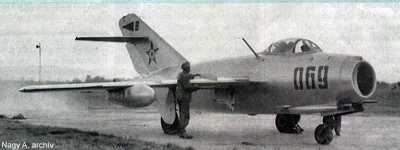 Kép a Mikojan-Gurjevics MiG-15 típusú, 069 oldalszámú gépről.