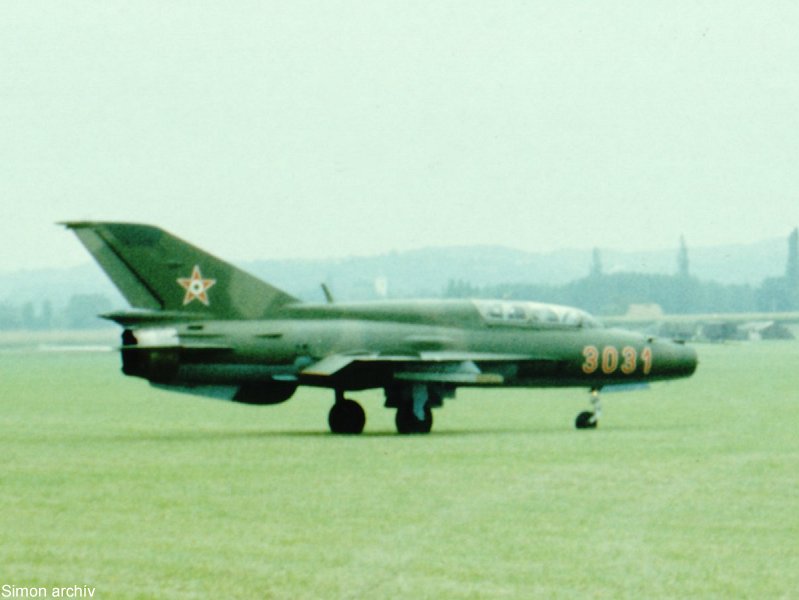 Kép a Mikojan-Gurjevics MiG-21 típusú, 3031 oldalszámú gépről.