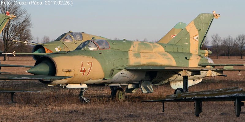 Kép a Mikojan-Gurjevics MiG-21 típusú, 47 oldalszámú gépről.