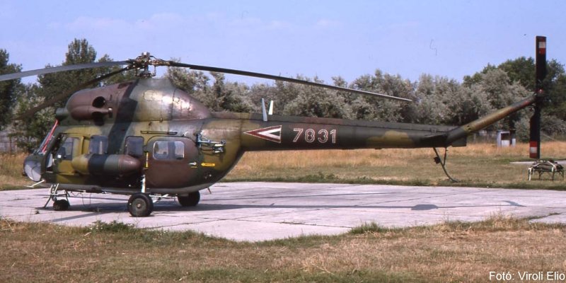 Kép a Mil Mi-2 típusú, 7831 oldalszámú gépről.