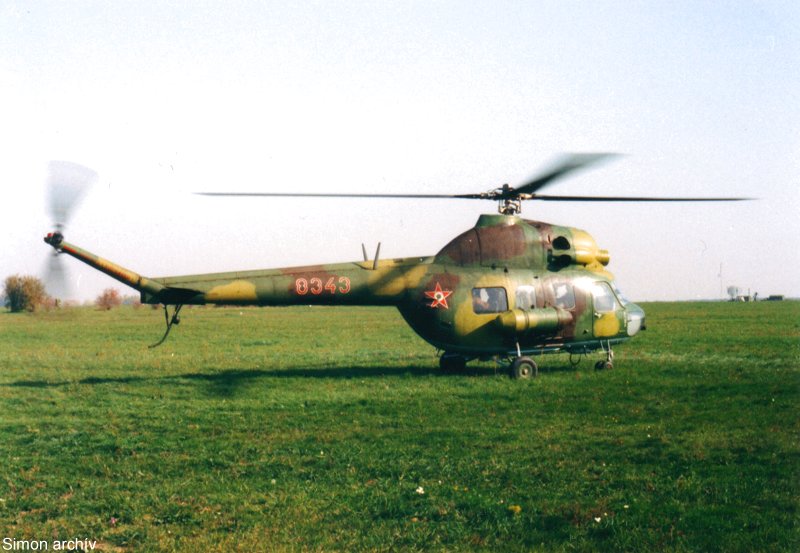 Kép a Mil Mi-2 típusú, 8343 oldalszámú gépről.