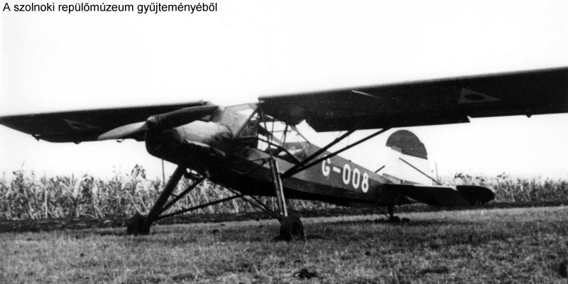 Kép a Mráz K-65 Čap típusú, G-008 oldalszámú gépről.