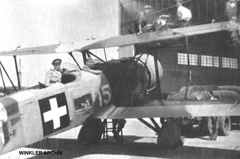 Kép a Weiss Manfréd W.M.21 Sólyom típusú, F.615 oldalszámú gépről.
