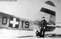 Kép a Messerschmitt Me 210 típusú, Z.019 oldalszámú gépről.
