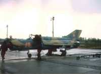 1. kép a Mikojan-Gurjevics MiG-21 típusú, 49 oldalszámú gépről.