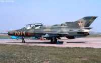 1. kép a Mikojan-Gurjevics MiG-21 típusú, 7011 oldalszámú gépről.