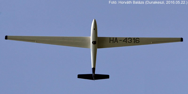 Kép a HA-4316 lajstromú gépről.