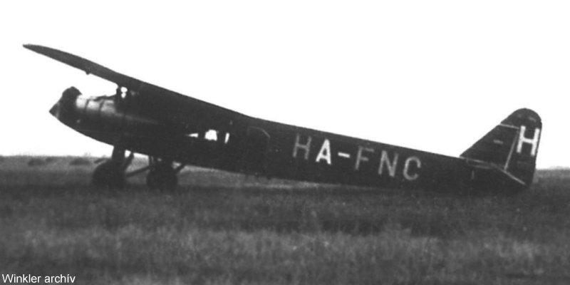 Kép a HA-FNC lajstromú gépről.
