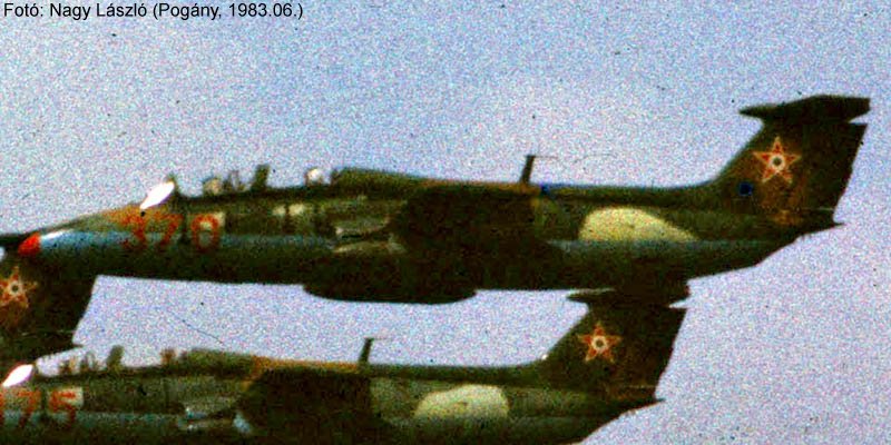 Kép a Aero L-29 Delfín típusú, 370 oldalszámú gépről.
