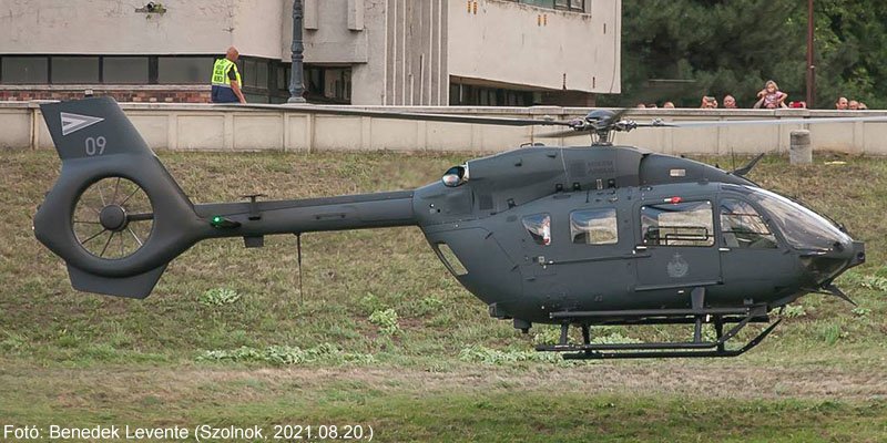 Kép a Airbus BK117 típusú, 09 oldalszámú gépről.