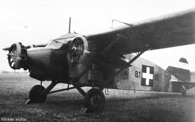 Kép a Caproni Ca.101 típusú, B.105 oldalszámú gépről.