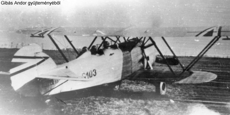 Kép a Fiat CR.30 típusú, G.103 oldalszámú gépről.