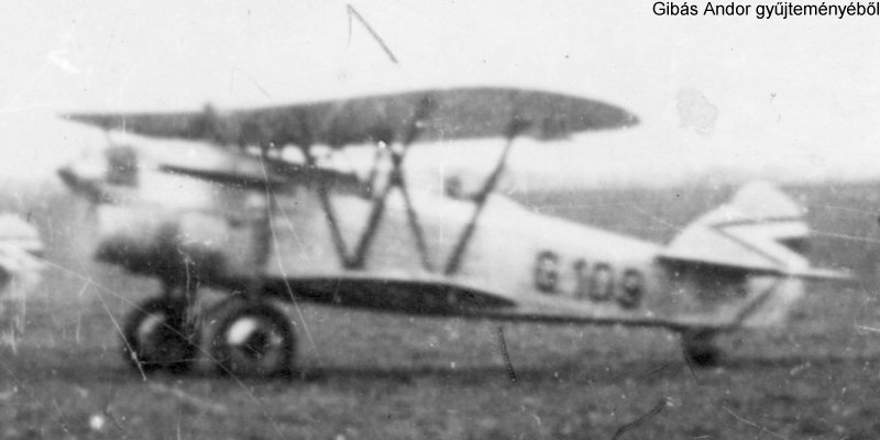 Kép a Fiat CR.30 típusú, G.109 oldalszámú gépről.