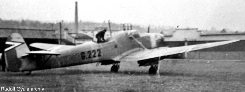 Kép a Focke-Wulf Fw 58 Weihe típusú, G.222 oldalszámú gépről.