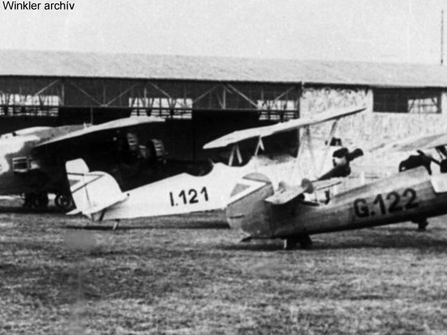Kép a Heinkel HD 22 típusú, I.121 (1) oldalszámú gépről.