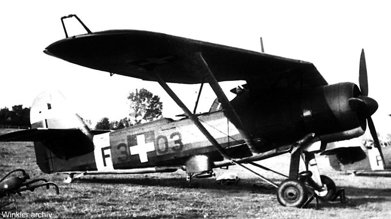 Kép a Heinkel He 46 típusú, F.303 oldalszámú gépről.