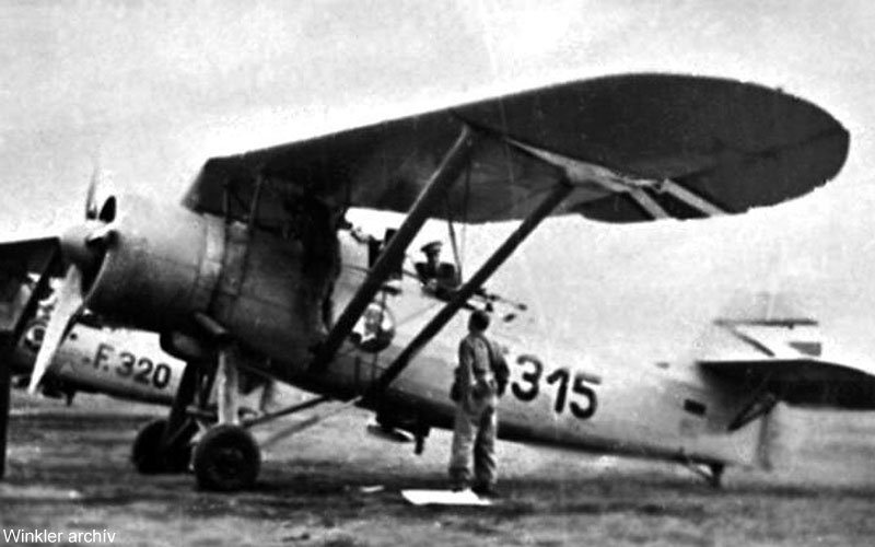 Kép a Heinkel He 46 típusú, F.315 oldalszámú gépről.