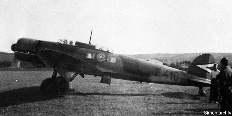 Kép a Heinkel He 70 típusú, F.416 oldalszámú gépről.