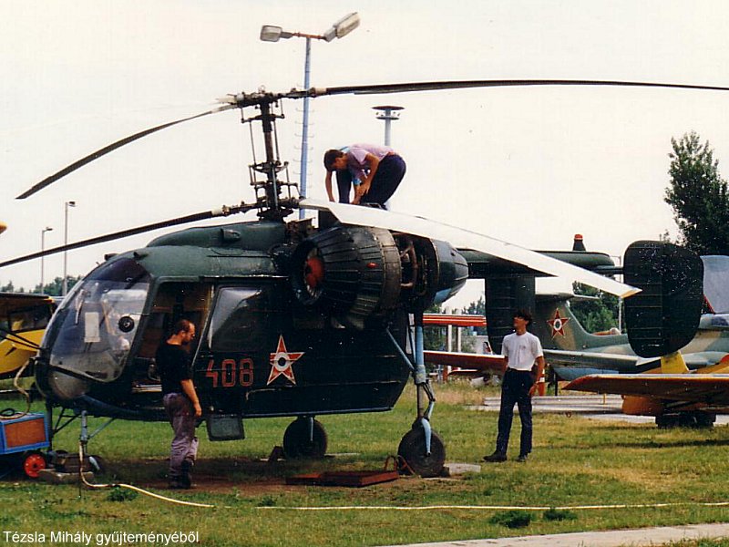 Kép a Kamov Ka-26 típusú, 408 oldalszámú gépről.