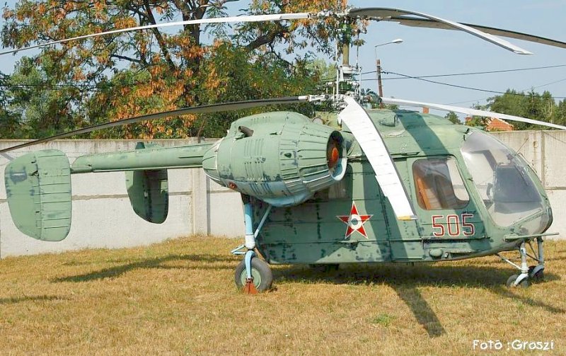 Kép a Kamov Ka-26 típusú, 505 oldalszámú gépről.