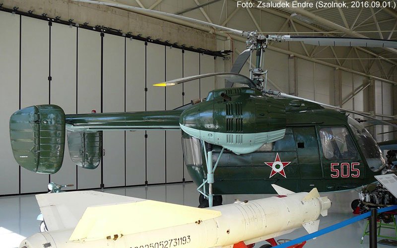 Kép a Kamov Ka-26 típusú, 505 oldalszámú gépről.