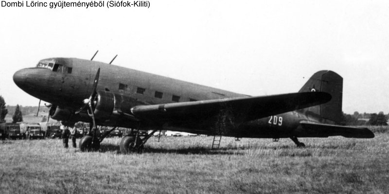 Kép a Liszunov Li-2 típusú, 209 (1) oldalszámú gépről.