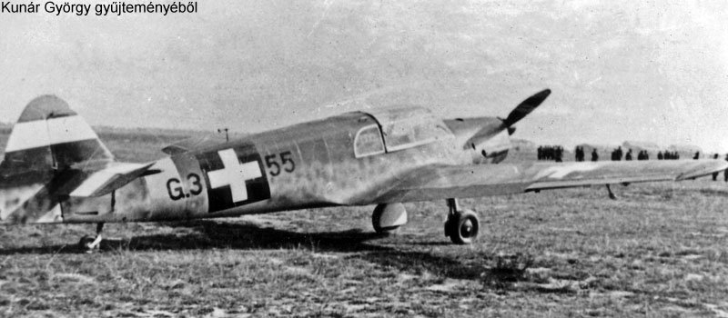 Kép a Messerschmitt Bf 108 Taifun típusú, G.355 oldalszámú gépről.