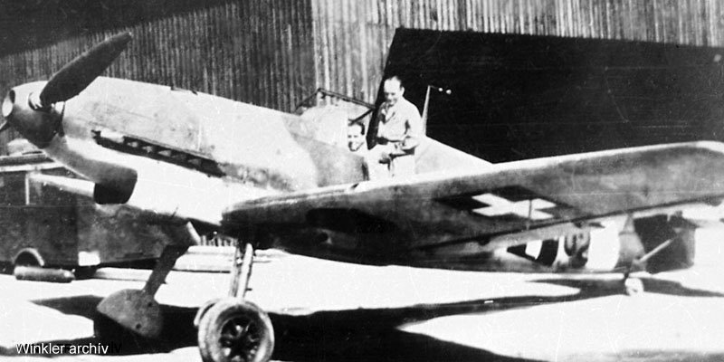 Kép a Messerschmitt Bf 109 típusú, V.602 oldalszámú gépről.