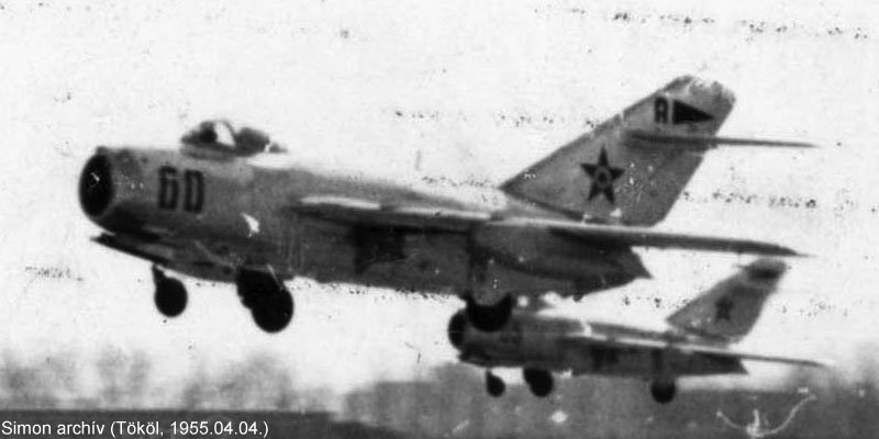 Kép a Mikojan-Gurjevics MiG-15 típusú, 60 (2) oldalszámú gépről.