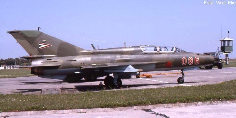 Kép a Mikojan-Gurjevics MiG-21 típusú, 086 oldalszámú gépről.