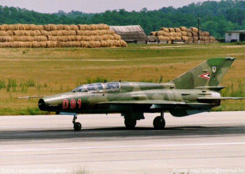 Kép a Mikojan-Gurjevics MiG-21 típusú, 091 oldalszámú gépről.