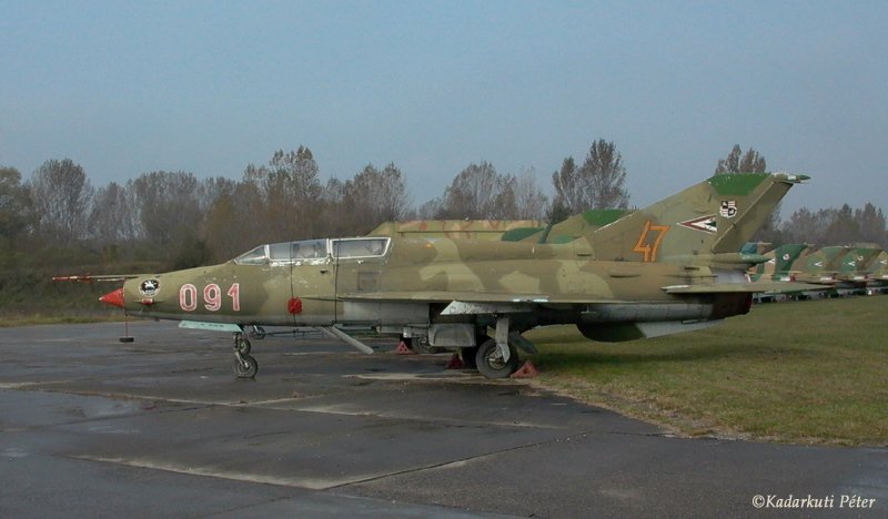 Kép a Mikojan-Gurjevics MiG-21 típusú, 091 oldalszámú gépről.