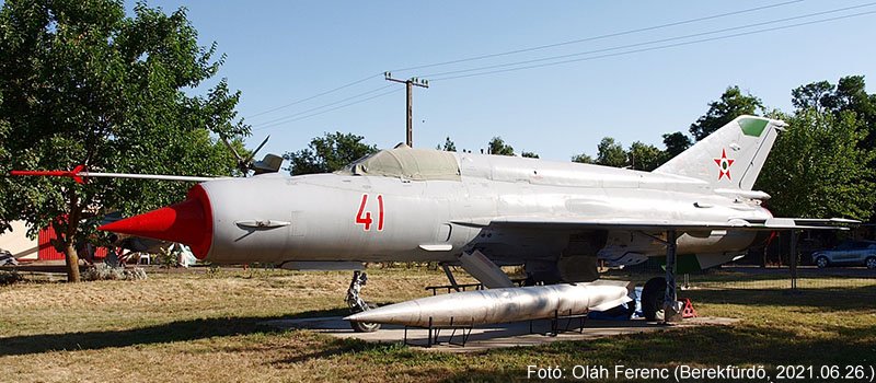 Kép a Mikojan-Gurjevics MiG-21 típusú, 41 oldalszámú gépről.