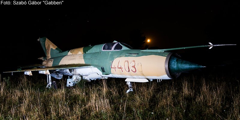 Kép a Mikojan-Gurjevics MiG-21 típusú, 4403 oldalszámú gépről.