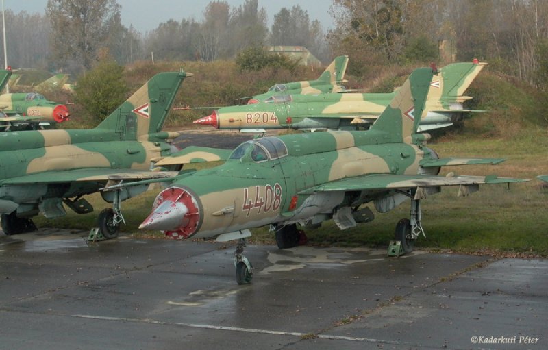 Kép a Mikojan-Gurjevics MiG-21 típusú, 4408 oldalszámú gépről.