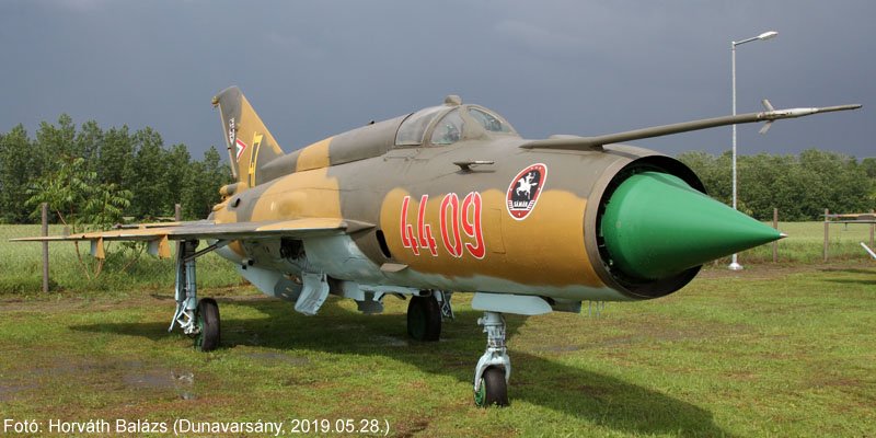 Kép a Mikojan-Gurjevics MiG-21 típusú, 4409 oldalszámú gépről.