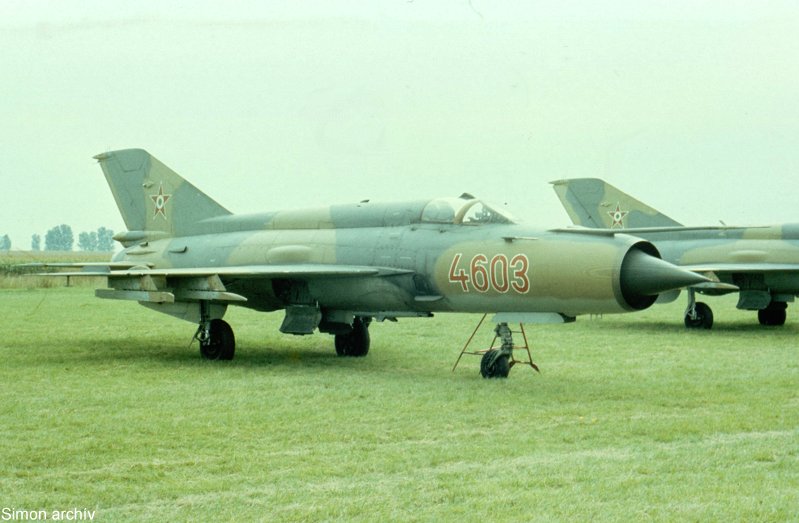 Kép a Mikojan-Gurjevics MiG-21 típusú, 4603 oldalszámú gépről.