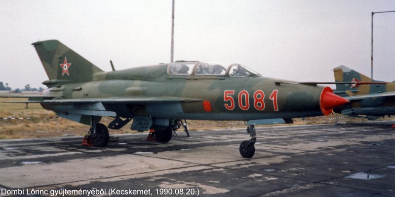 Kép a Mikojan-Gurjevics MiG-21 típusú, 5081 oldalszámú gépről.