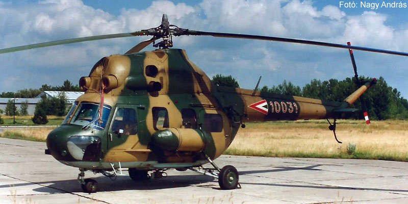 Kép a Mil Mi-2 típusú, 10031 oldalszámú gépről.