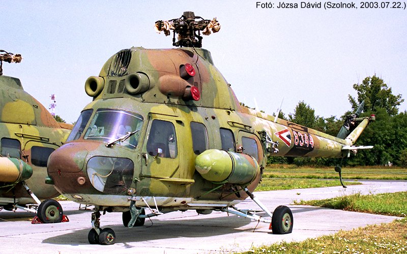 Kép a Mil Mi-2 típusú, 8344 oldalszámú gépről.