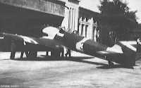 Kép a Heinkel He 112 típusú, V.302 oldalszámú gépről.