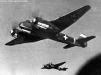 Kép a Junkers Ju 88 típusú, B.122 oldalszámú gépről.