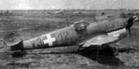 Kép a Messerschmitt Bf 109 típusú, V.312 oldalszámú gépről.