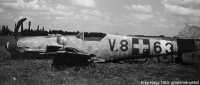 Kép a Messerschmitt Bf 109 típusú, V.863 oldalszámú gépről.